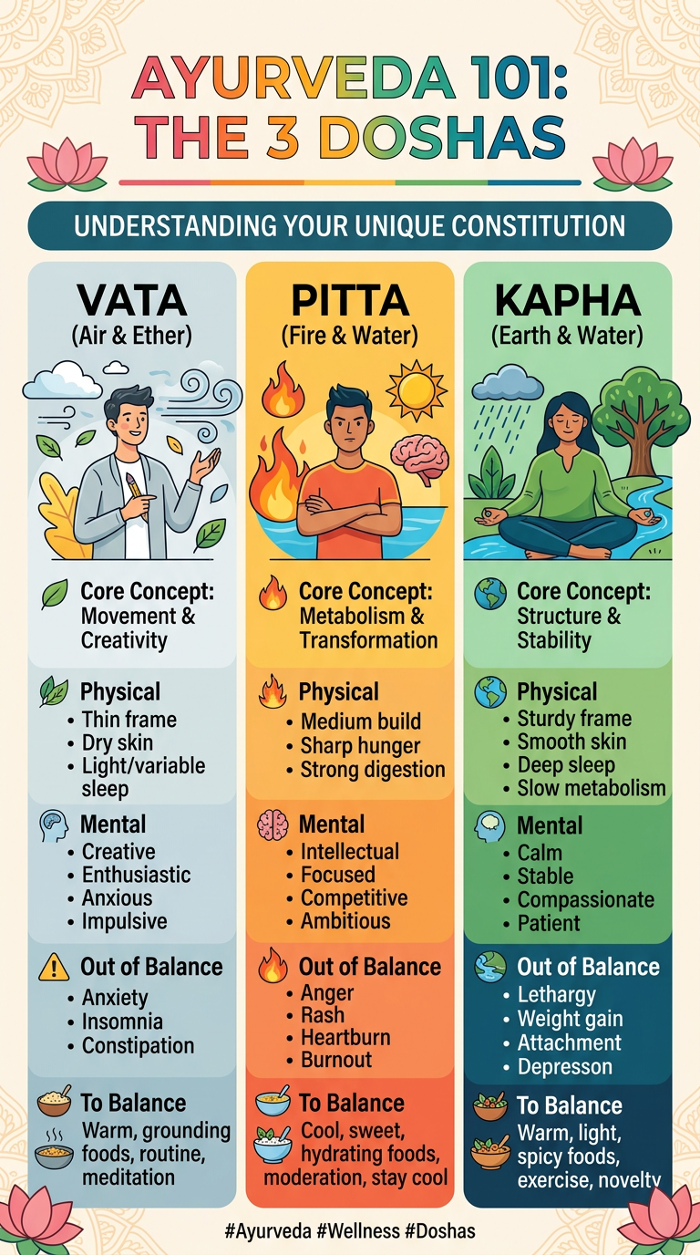 3 dosha of Ayurveda